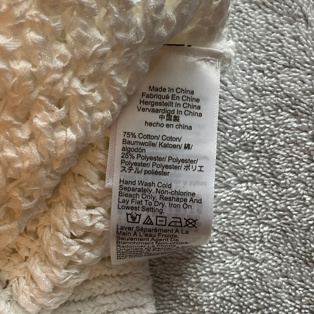 J. Crew White Crochet Ribbed-Hem Tank - Picture 7 of 7